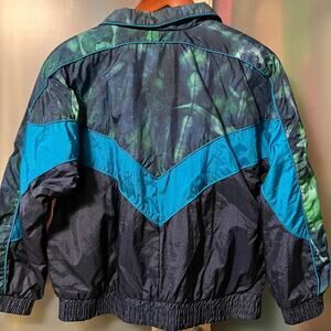 Avon blue and green color blocking Vintage 80’s activewear Windbreaker Size-S